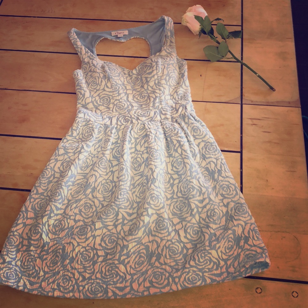 Candies white and blue mini dress